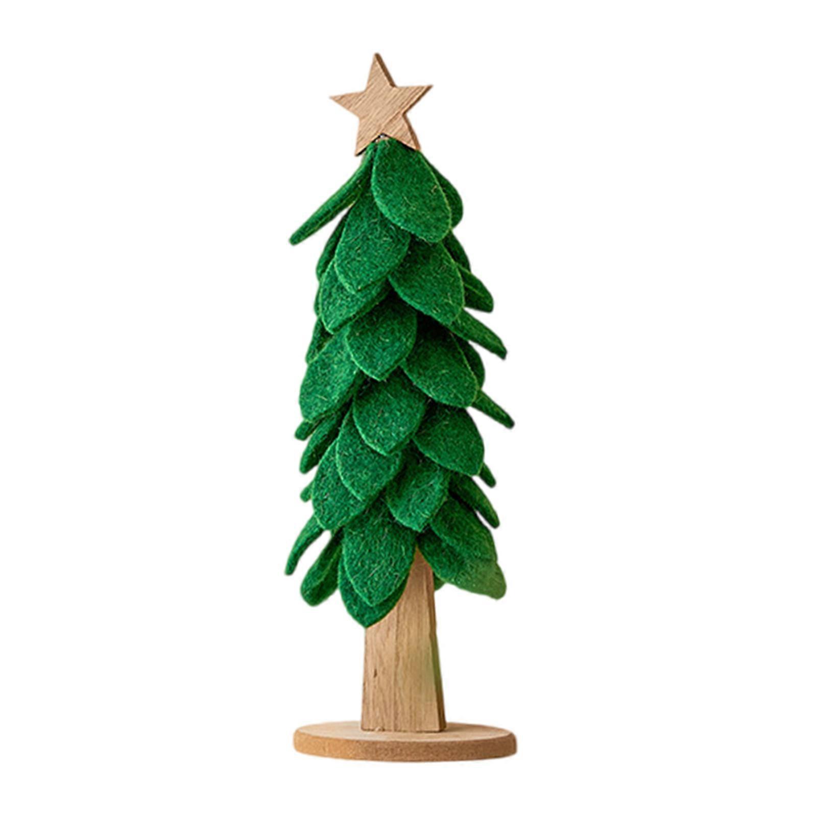 Easy to Assemble Large Green Felt Christmas Tree Desktop Decoration for Home and Office Festivities Table Ornament small