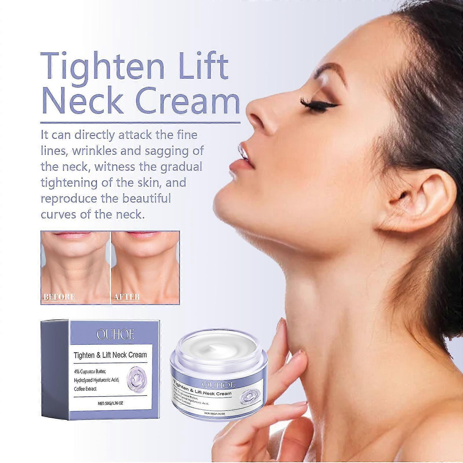 3 قطع كريم الرقبة ، كريم ثبات الرقبة ، كريم شد الرقبة ، كريم رفع الرقبة ، كريم الرقبة المضادة للشيخوخة مع حمض الهيالورونيك