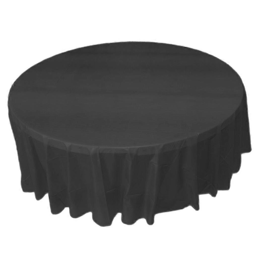 Toalha de Mesa de Plástico de 84 polegadas, Capas de Mesa Redondas Descartáveis Premium, Resistente para