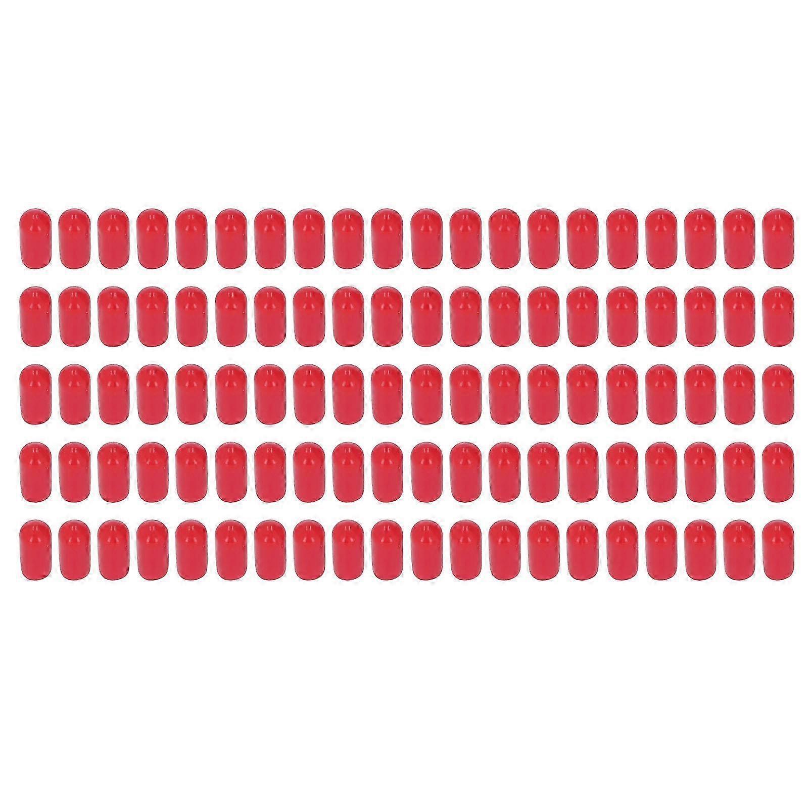 100PCS PVC Thread Protective Caps Round Pipe End Covers Screw Protector for Cylinder Valve Flange 7mm