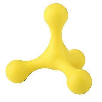 Pet Hunder Gummi Toy Chew Leker Tug Of War Ball Leker Teething Clean Chewers (gul)