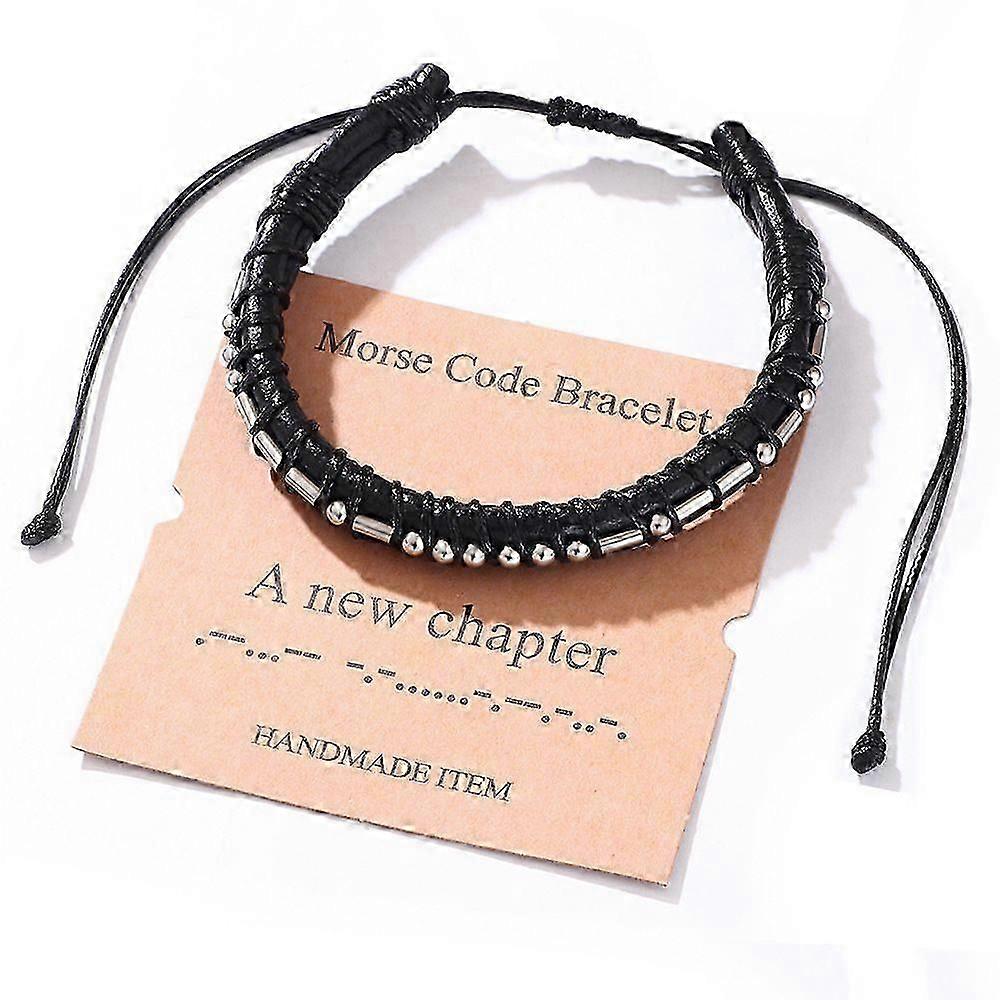 Morse Code Alfanumeriek Paar Armband Verstelbare Armbanden Morse Code String Armband Paar