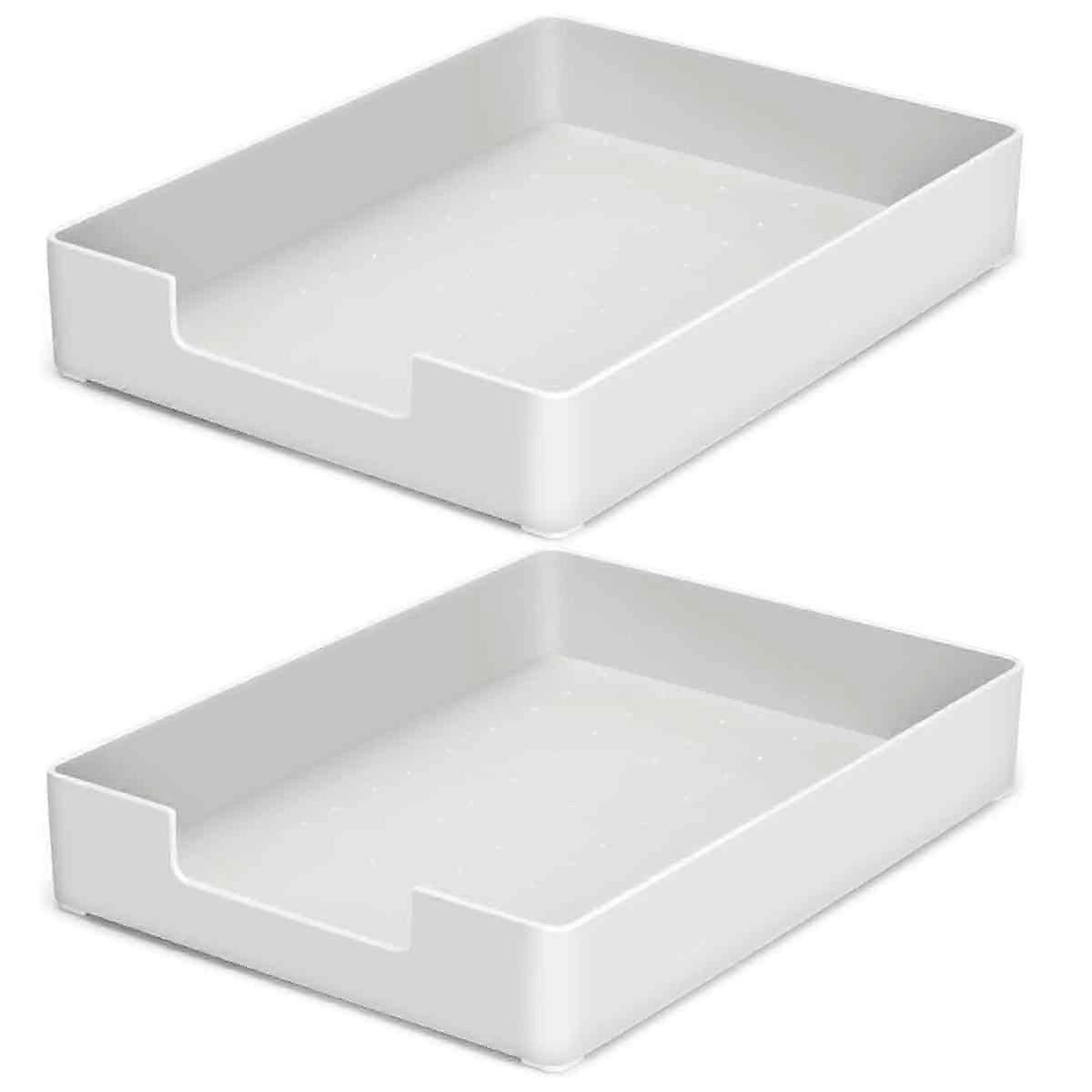 Desktop letter tray plastic stackable file organizer, office desktop file holder, book storage rack, anti slip stacking bracket for office supplies
