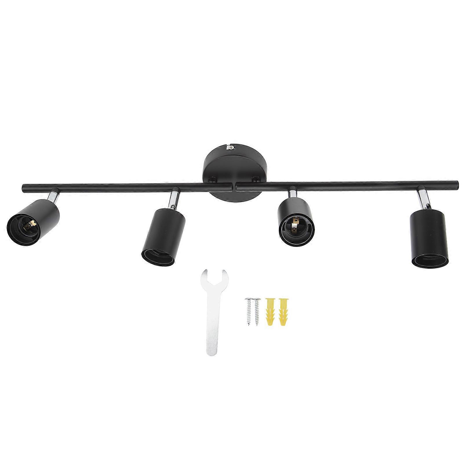 Lights Ceiling LED 4 60W Adjustable Angle Foldable Matte Black 4 Light Tracking Lighting for Bedroom