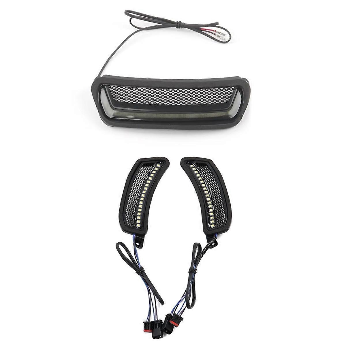 Motorcycle White Tracer Headlight Vent Accent LED