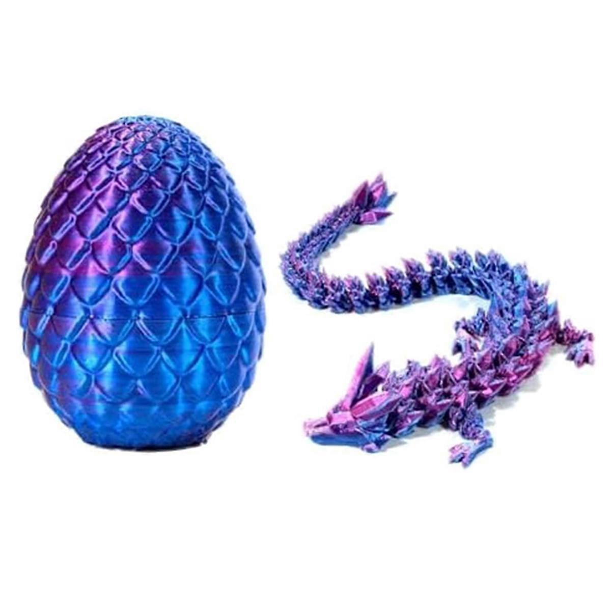 3D Printed Dragon in Egg, Home Office Decor Executive Desk Toys-D