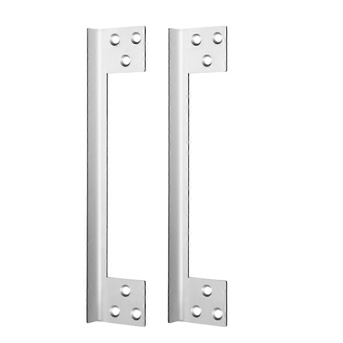 2 Pcs Door Latch Guard Plate Outswing Angle Latch Protector 11Inch