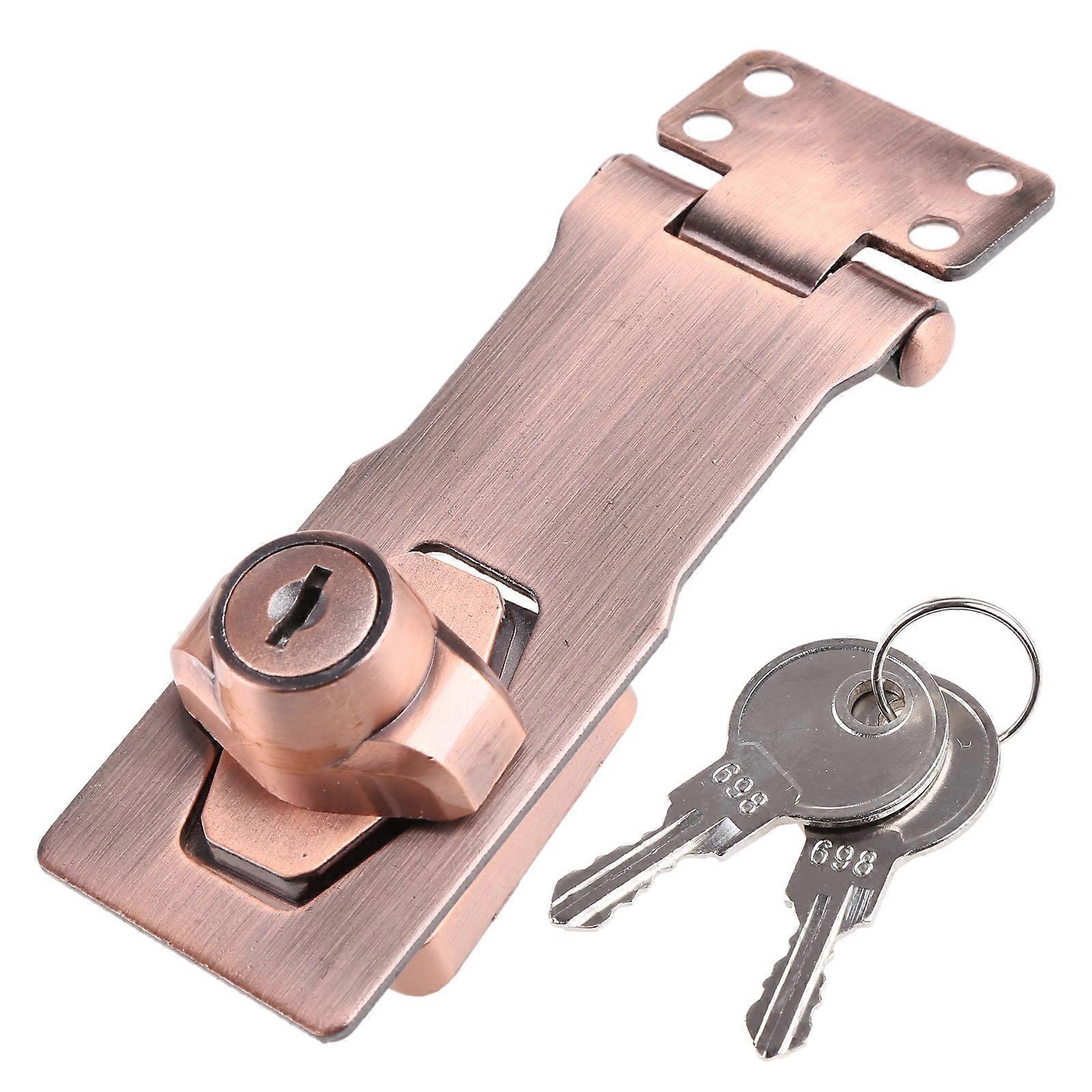 Cabinet Locks with Keys and Screws Keyed Hasp Locks Catch Twists Knob Keyed Locking Hasp Safety Door Lock Easy to Use