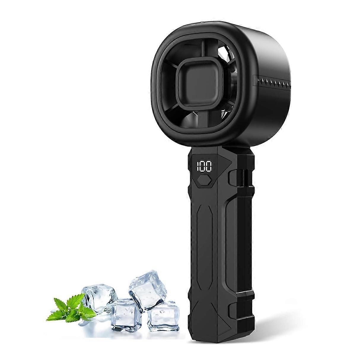 Portable Handheld Fan,Personal Fan with Digital Display Black