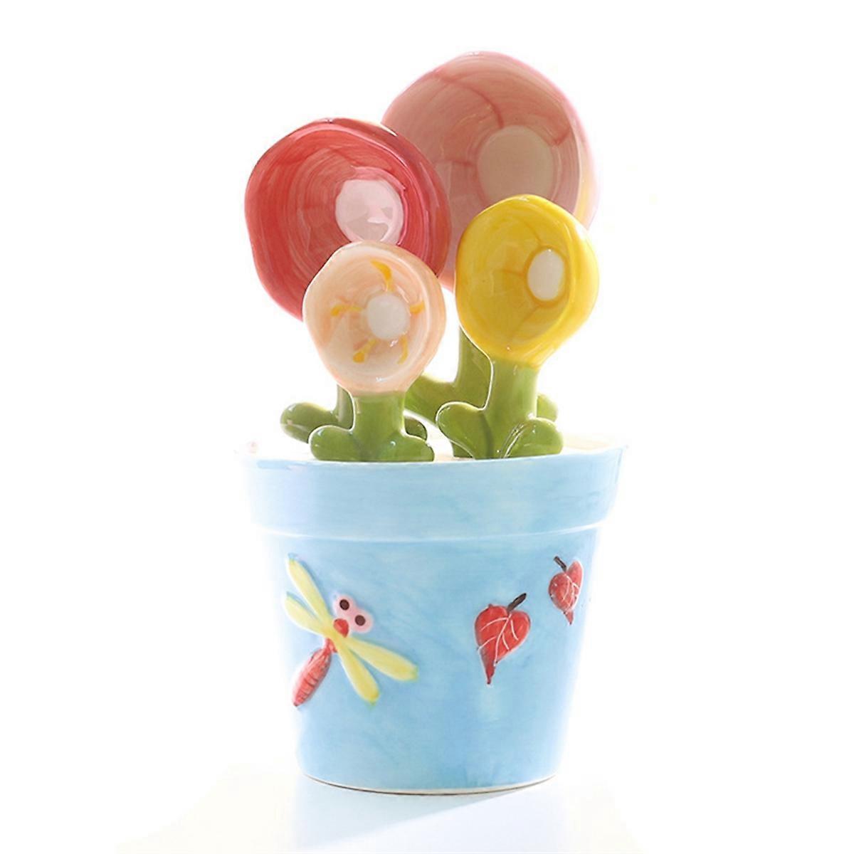 Ceramic measuring spoon baking food home 