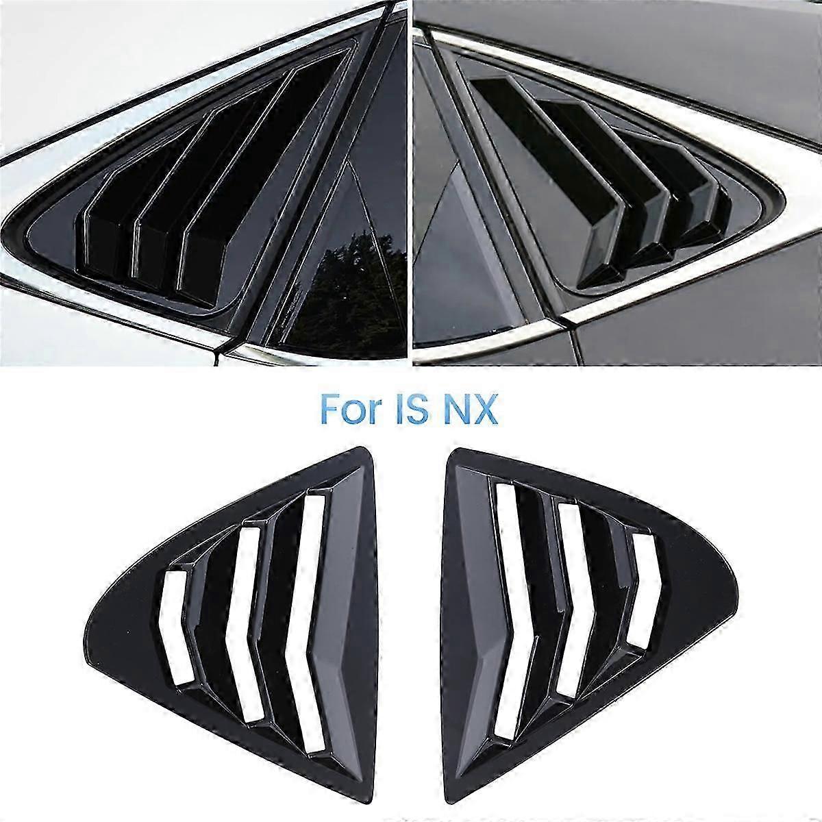 1Pair Car Rear Window Louver Scoops Shutter Trim Cover for IS Side Louver Air Vent Shade Spoiler De
