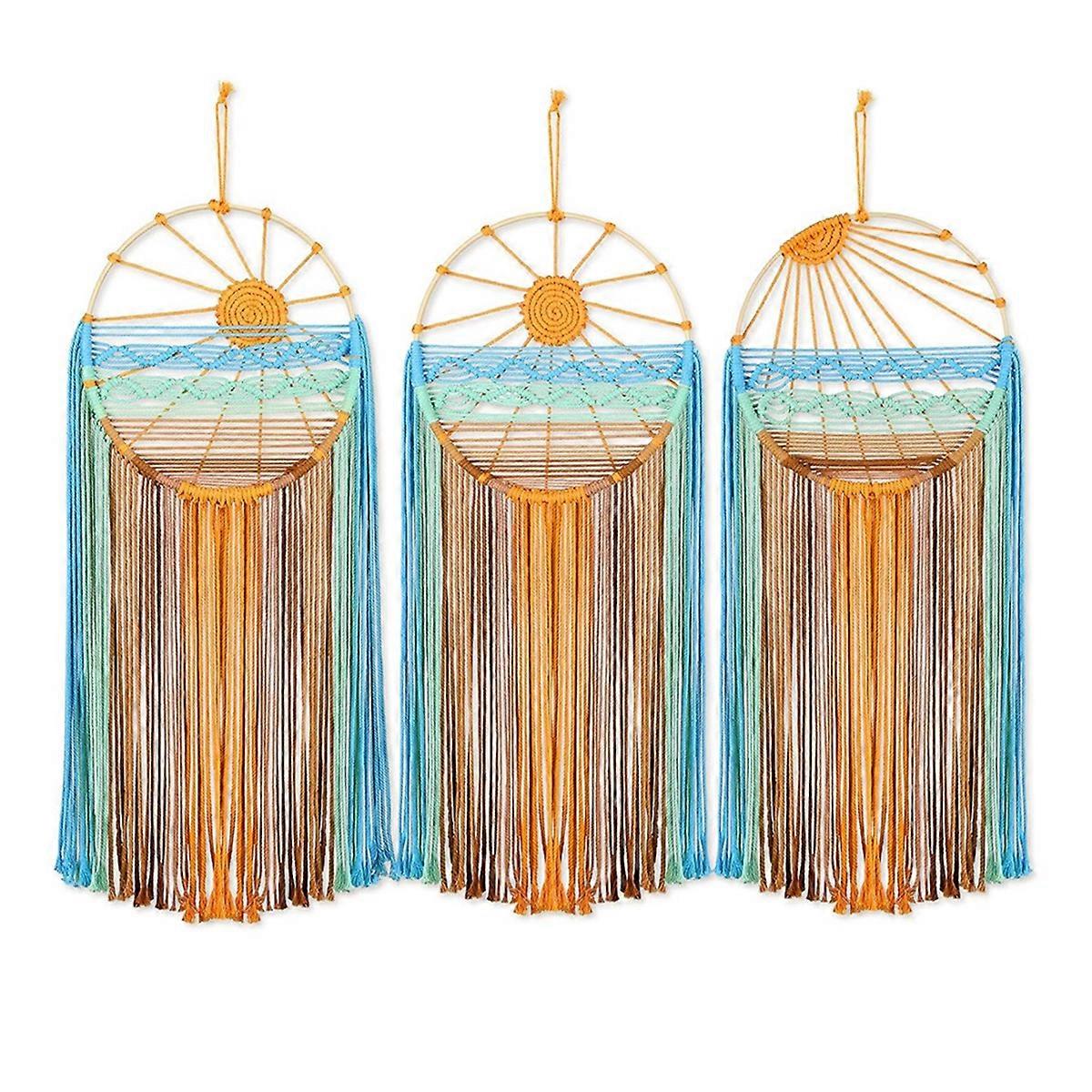 3 Pcs Catcher Wall Decor Boho Macrame Catcher Kit