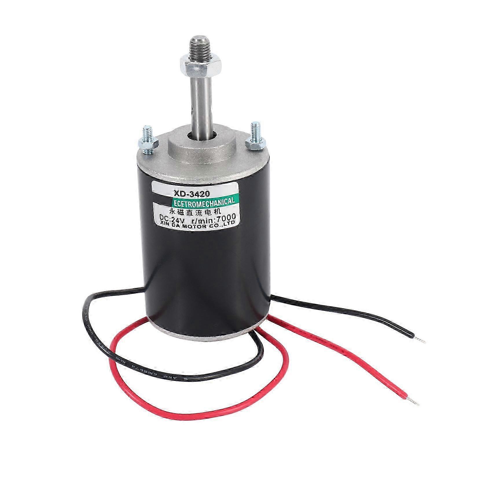 30W High-Speed CW/CCW Permanent Magnet DC Motor (12V 3000RPM) Designed for DIY Generator Construction