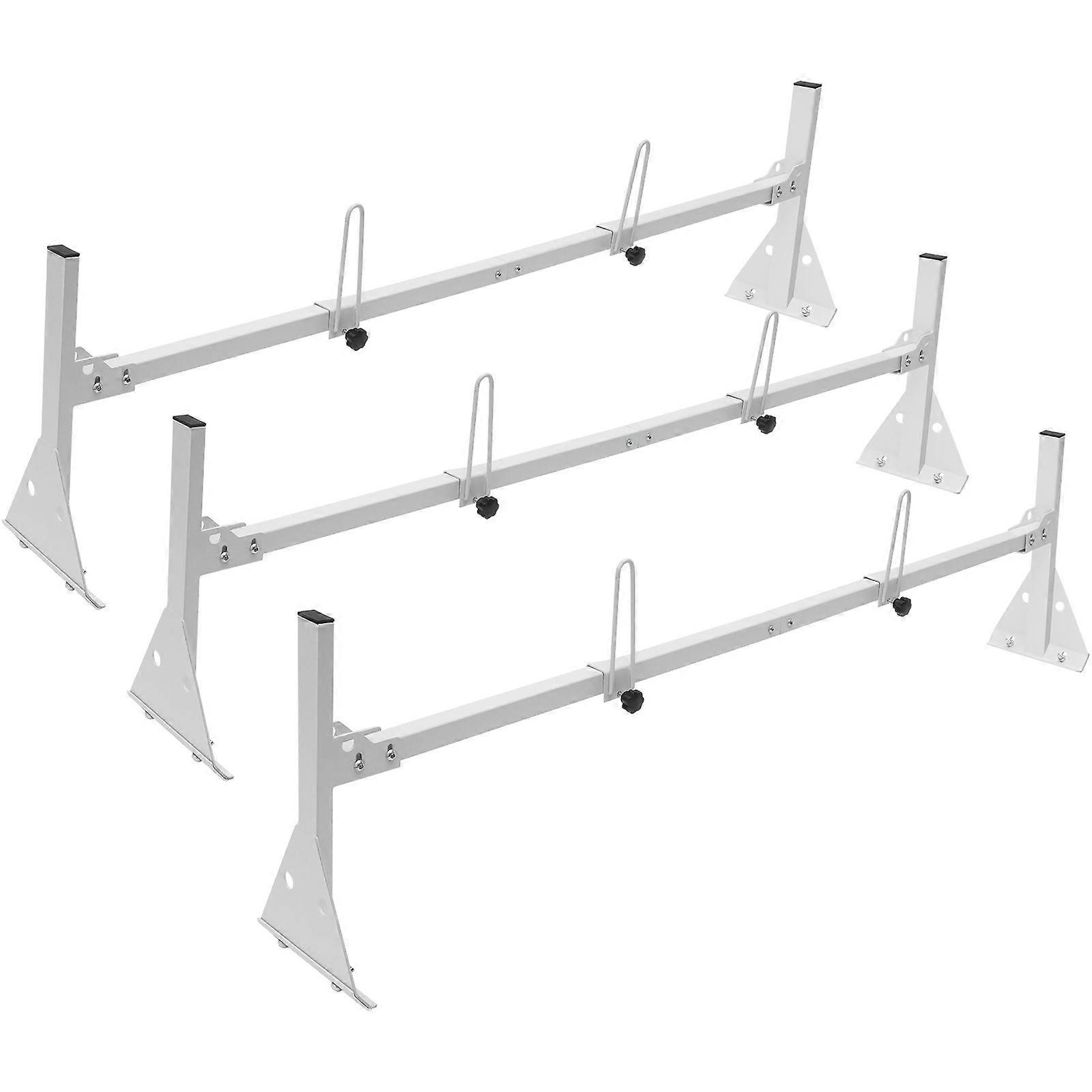 Van Σκάλα Rack, 56.3-61.4" Ρυθμιζόμενη Rain Gutter Van Racks οροφής, Alloy Steel Roof Rack με χωρητικότητα 750 lbs, Van Roof Ladder Rack