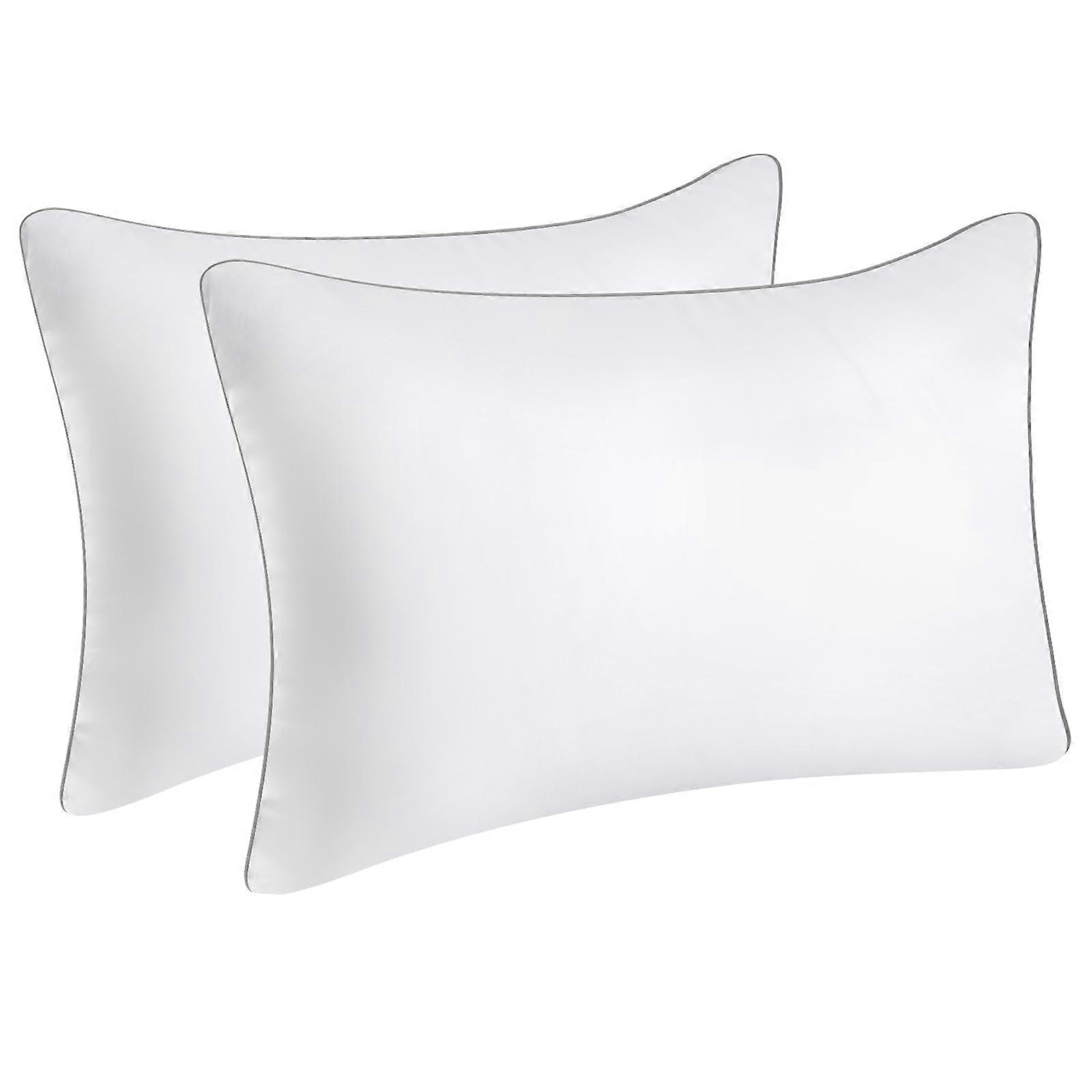 Bed Pillows Queen Size Set Of 2 Cooling Down Alternative Filling Soft And Skin-Friendly For Side Back And Stomach Sleepers
