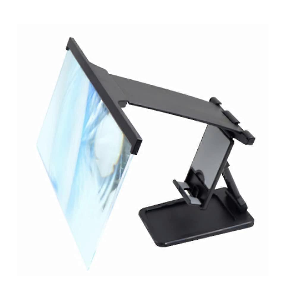 Mobile Phone Screen Magnifying Glass with Folding Blu-ray Split 3D Lazy Bracket and Adjustable Magnification
