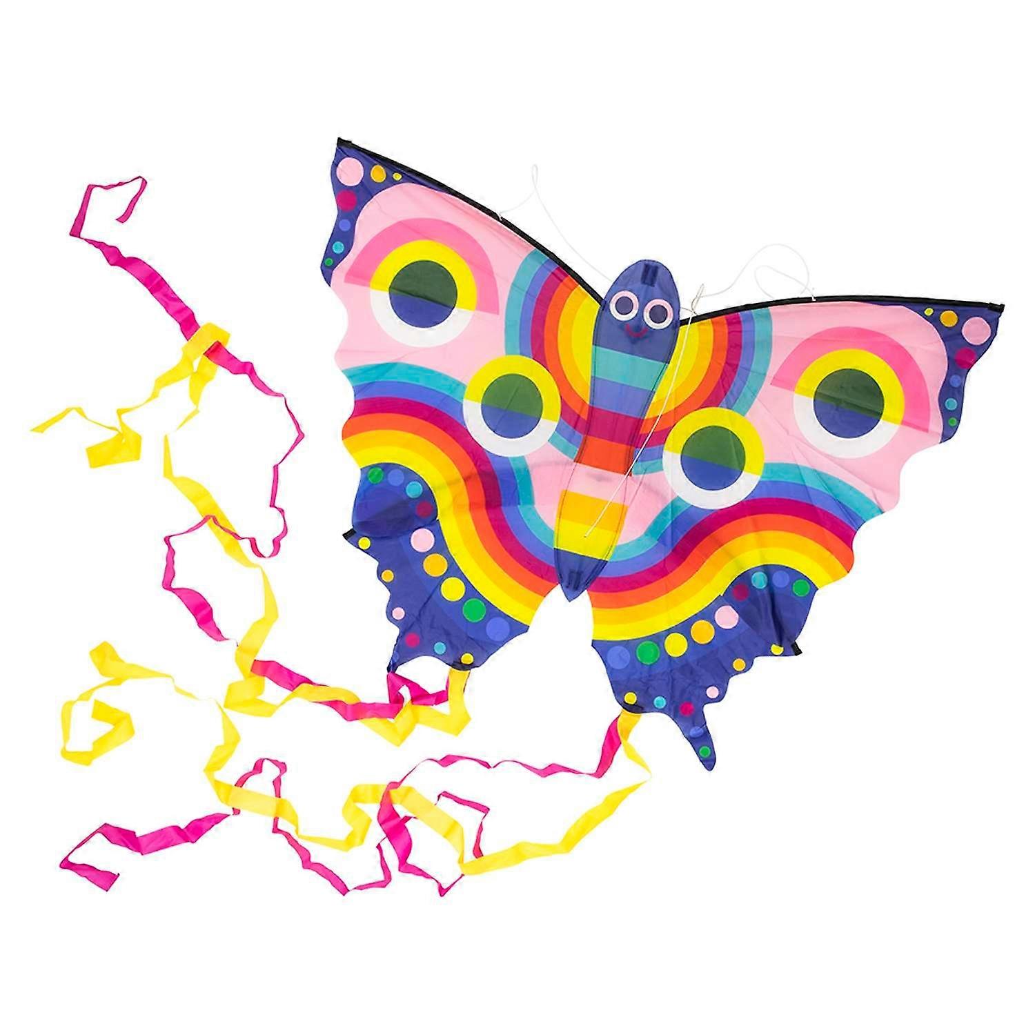 Tiger Tribe Butterfly Kite, Large 1m Wide Butterfly Kite, 50 Metre Flying Line