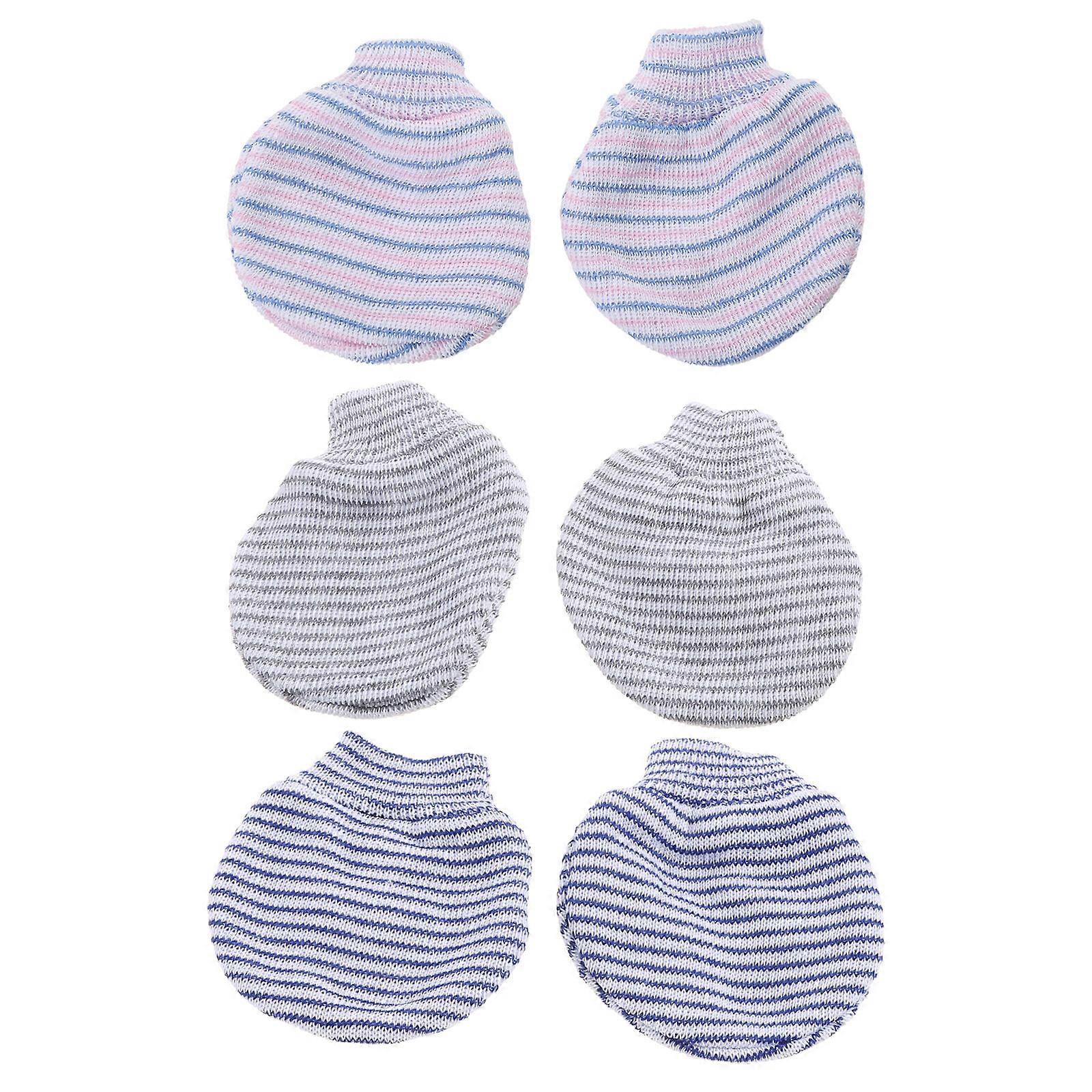 3 Paire / ensemble Simple Mignon Bébé Tricot Gants Nouveau-né Anti-manger Main Anti-Saisir Gant Nourrisson Garde De Main Fournitures C