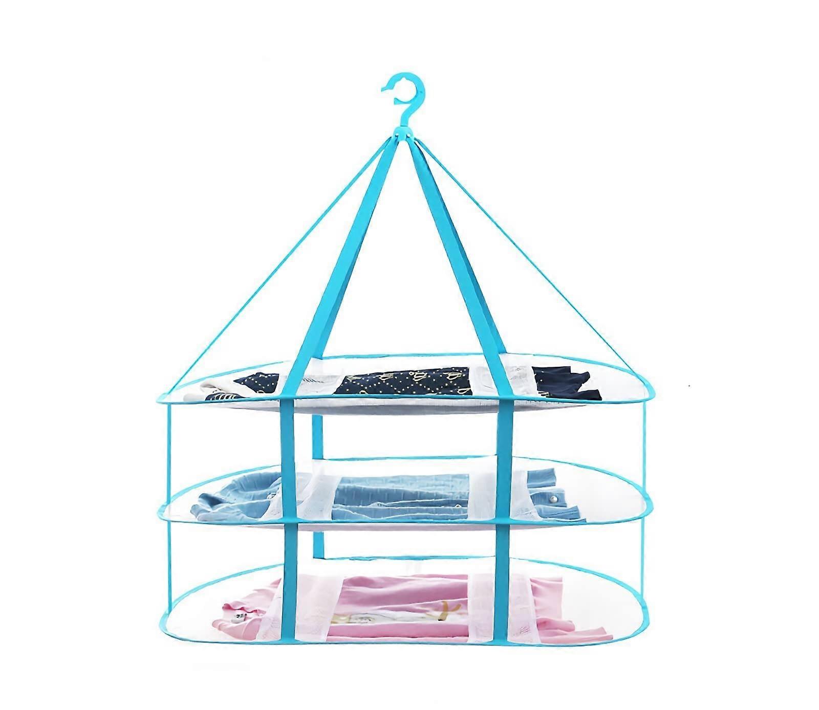 Large Size Sweater Hanger dryer, 3 -storey folding shelf, sweater, delicate and swimsuits to dry