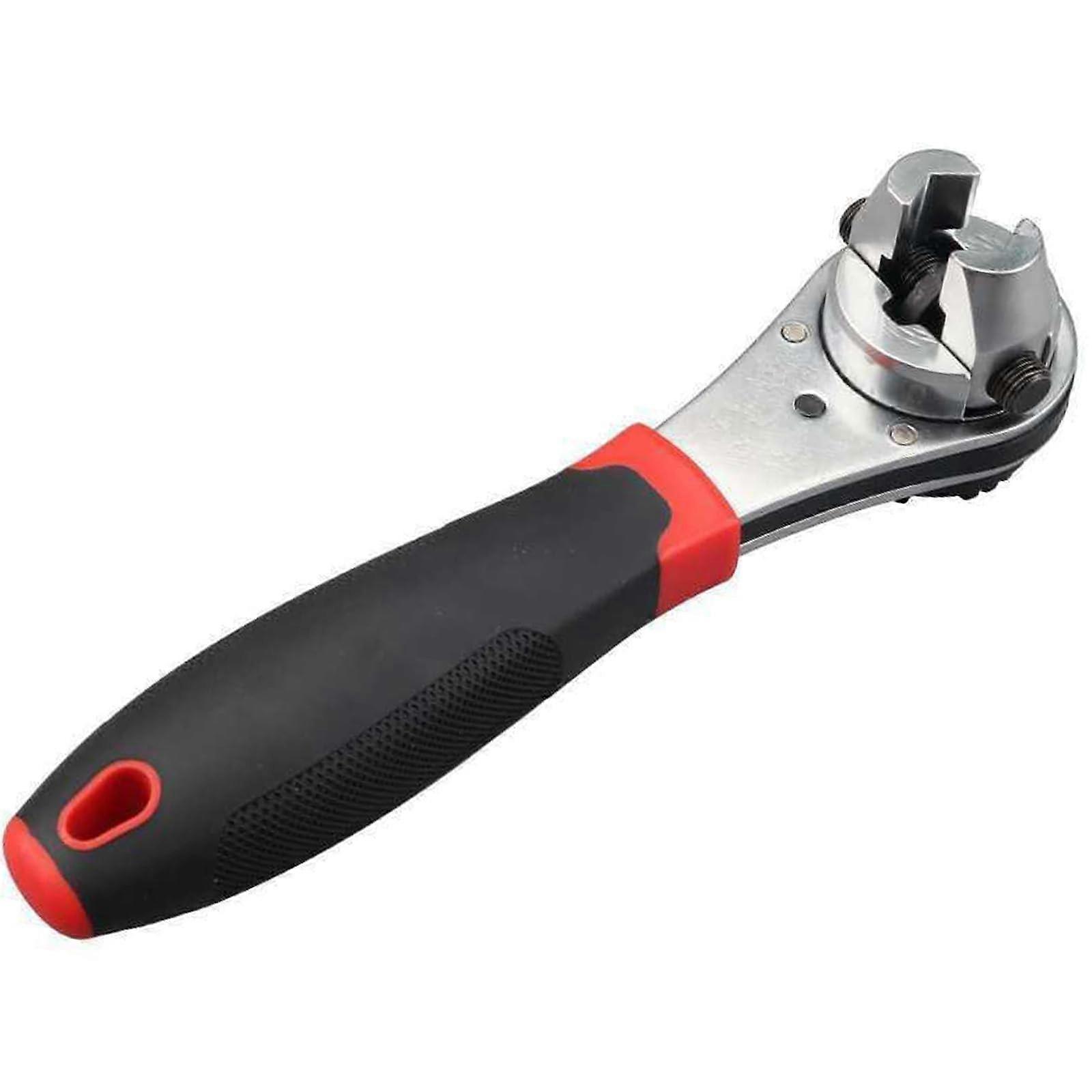 622mm Spanner Adjustable Ratcheting Wrench Nonslip Handle For Plumbing Pipe  Tool