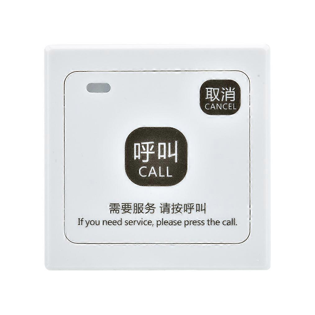 Wireless Alert Call Help White Button Guest Call for Hospital Restaurant Nursing Home