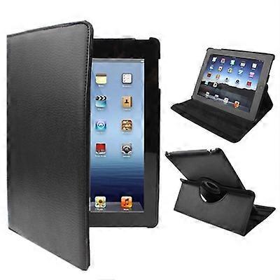 360 Degree Rotatable PU Leather Case with Sleep / Wake-up Function & Holder for New iPad / iPad 2 / iPad 4, Black