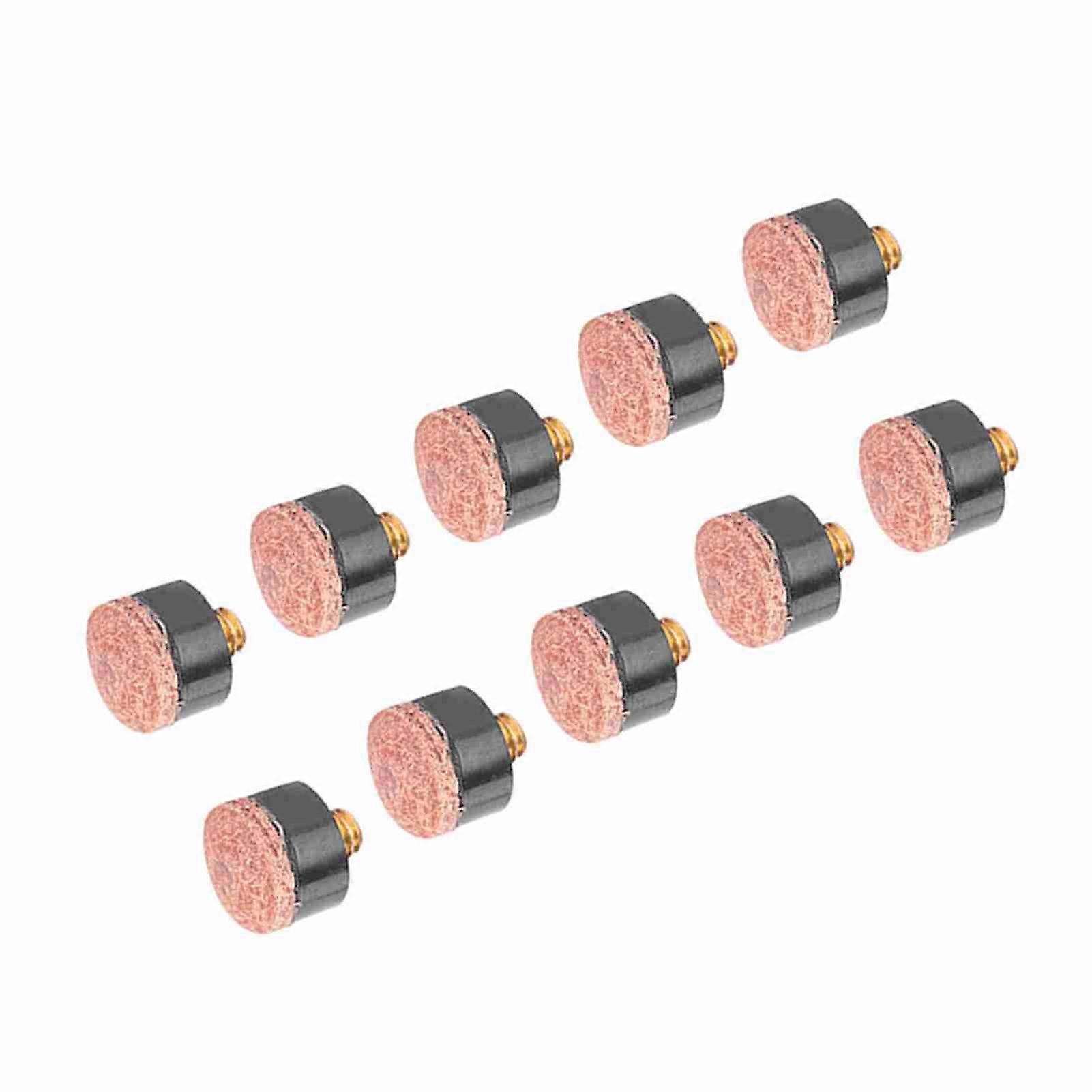 Snooker Tip 10pcs Billiards Snooker Pool Cue Pole Tip Replacement Parts Tackle Accessory (11mm)