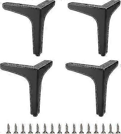 15cm Metal Sofa Legs 4pcs Sofa Legs Replacement Riser Legs, Black
