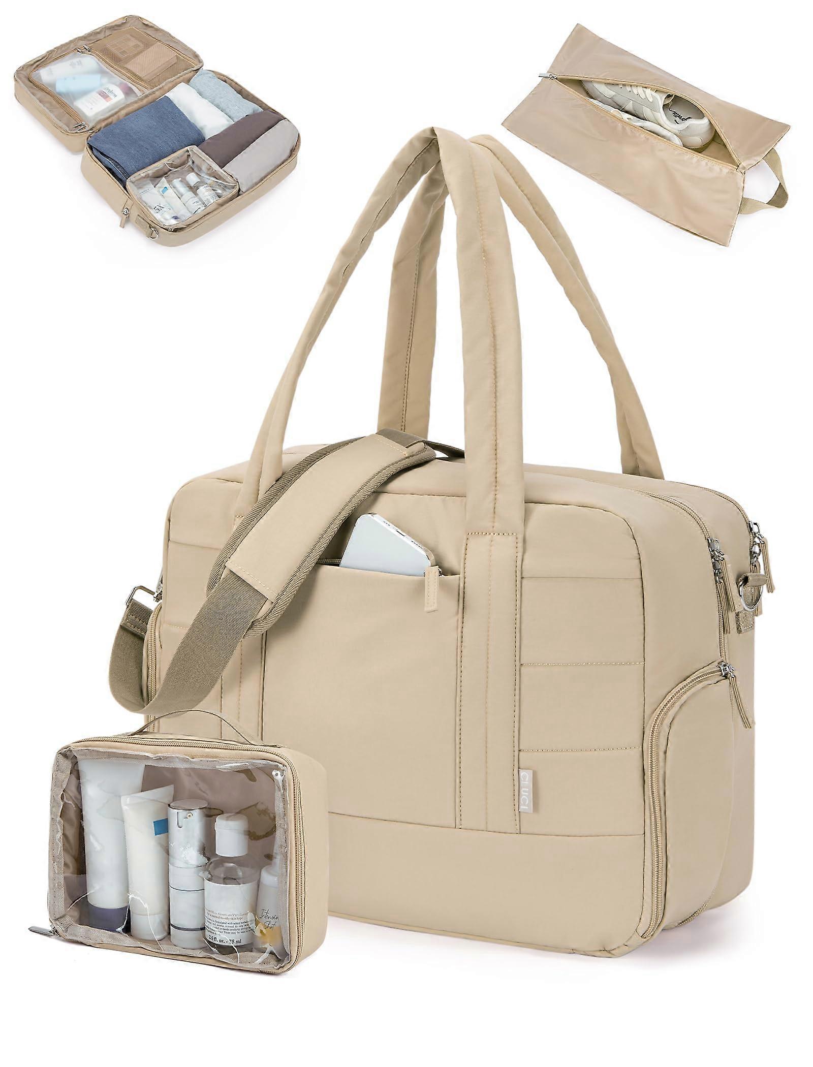 Duffle Bag Women's Business Travel Bags, Bags for Women, Puffer Duffel shoe bag is being moved to the bag, laptop compartment night bag for women