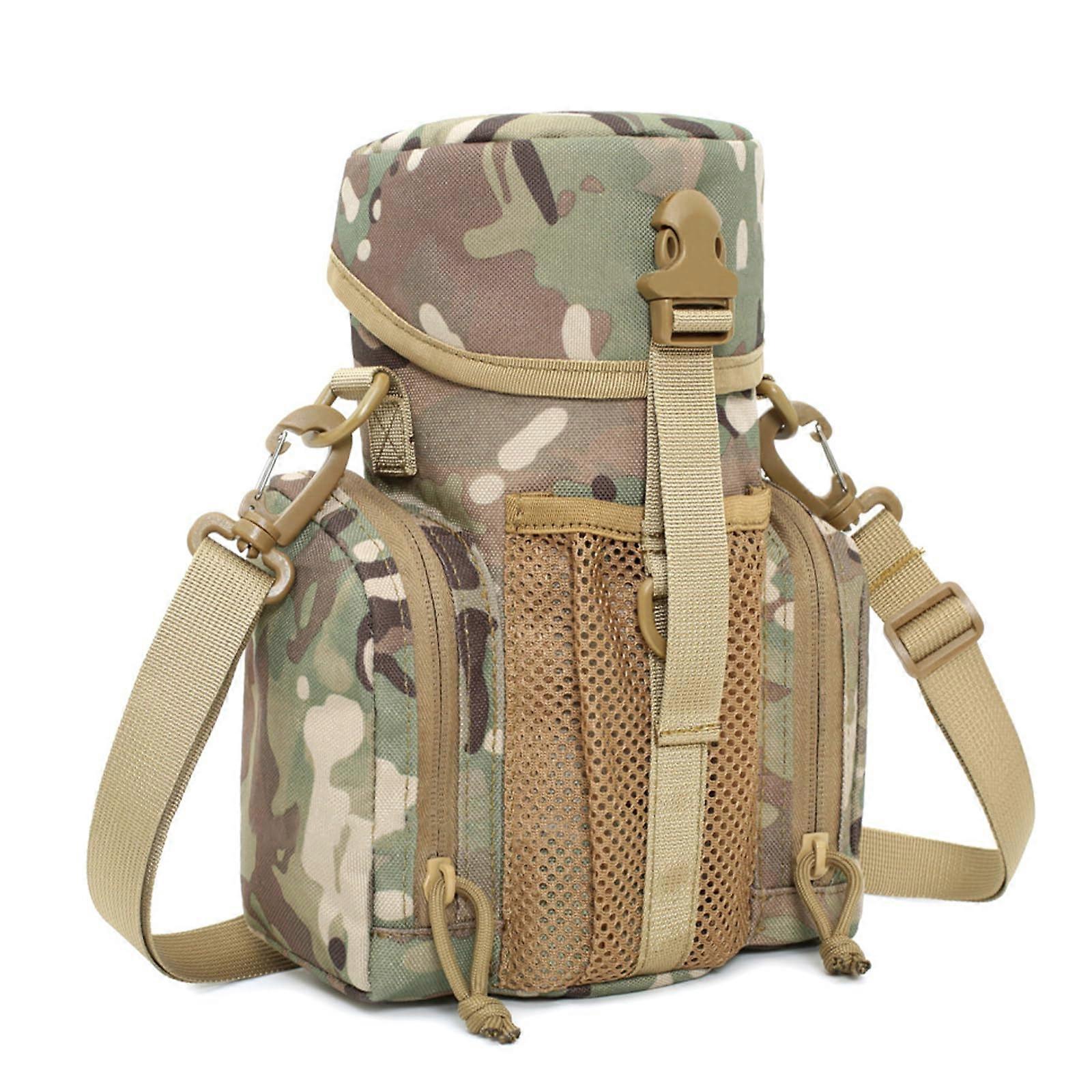 Large Tactical Molle Water Bottles Bag Pouch with Strap, Water Bottle Carrier Bag Molle Tactical Pouches for Backpack