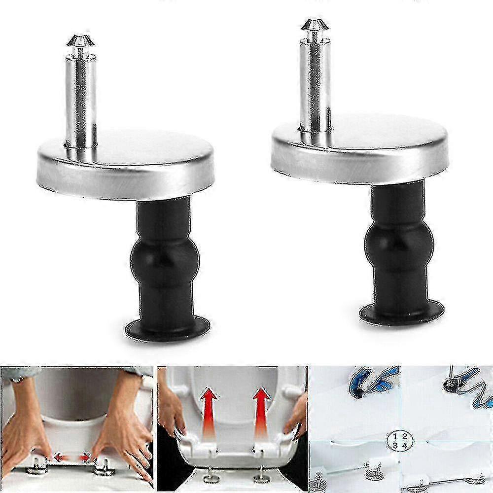 JiaWei 2pcs Top Fix Wc Toilet Seat Hinge Fittings Quick Release Hinges Screw Kit Tool nxC