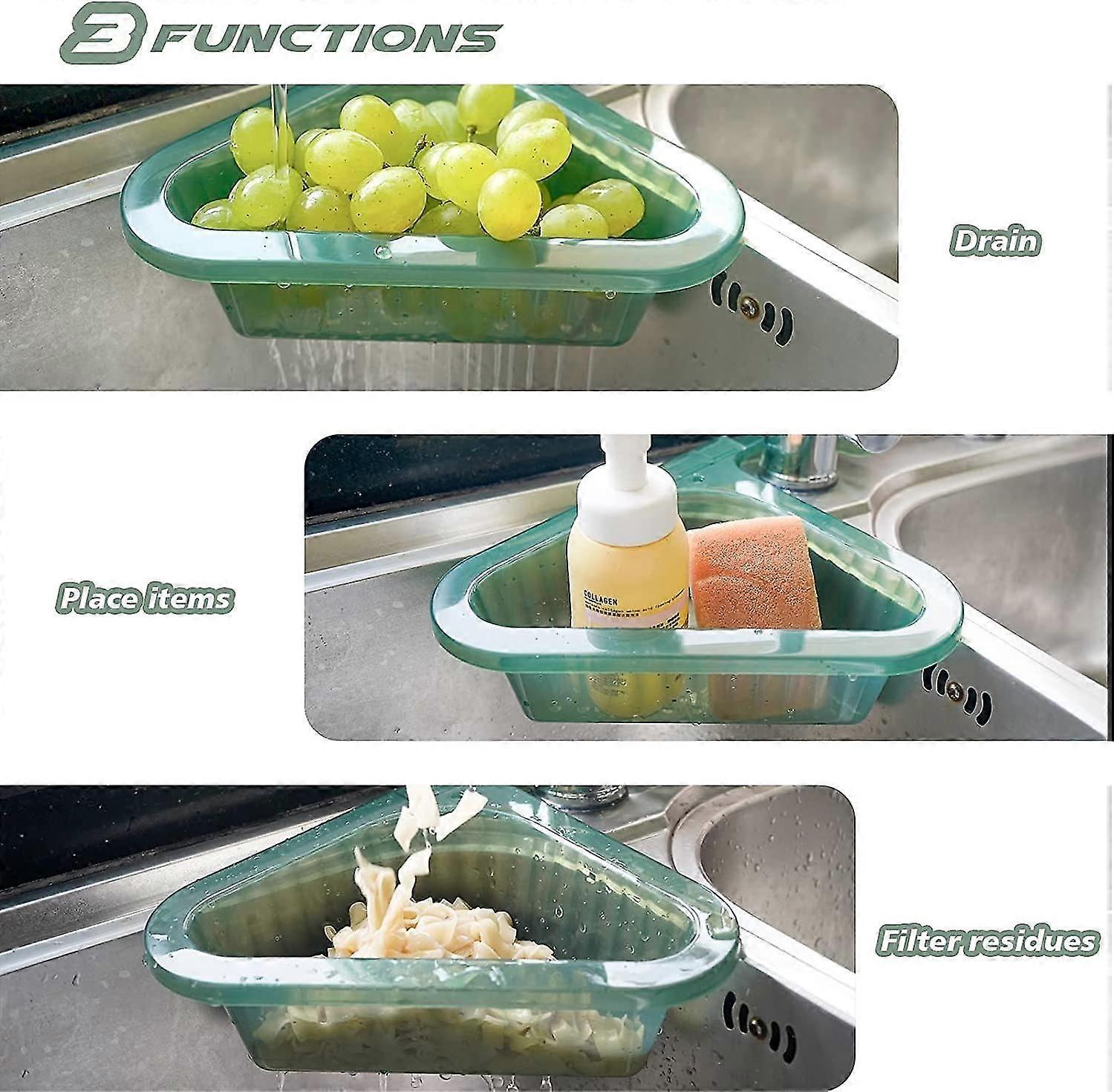Drain Basket For Kitchen Sink (Green)