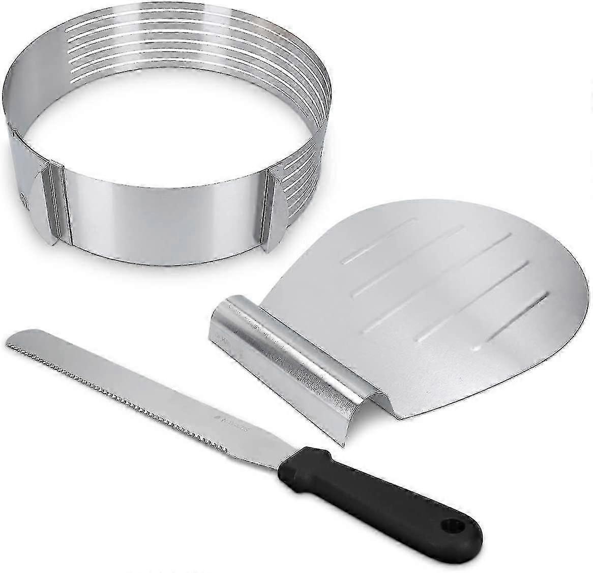 Cake Slicer Pie Server Stainless Steel Good Grip, 3pcs