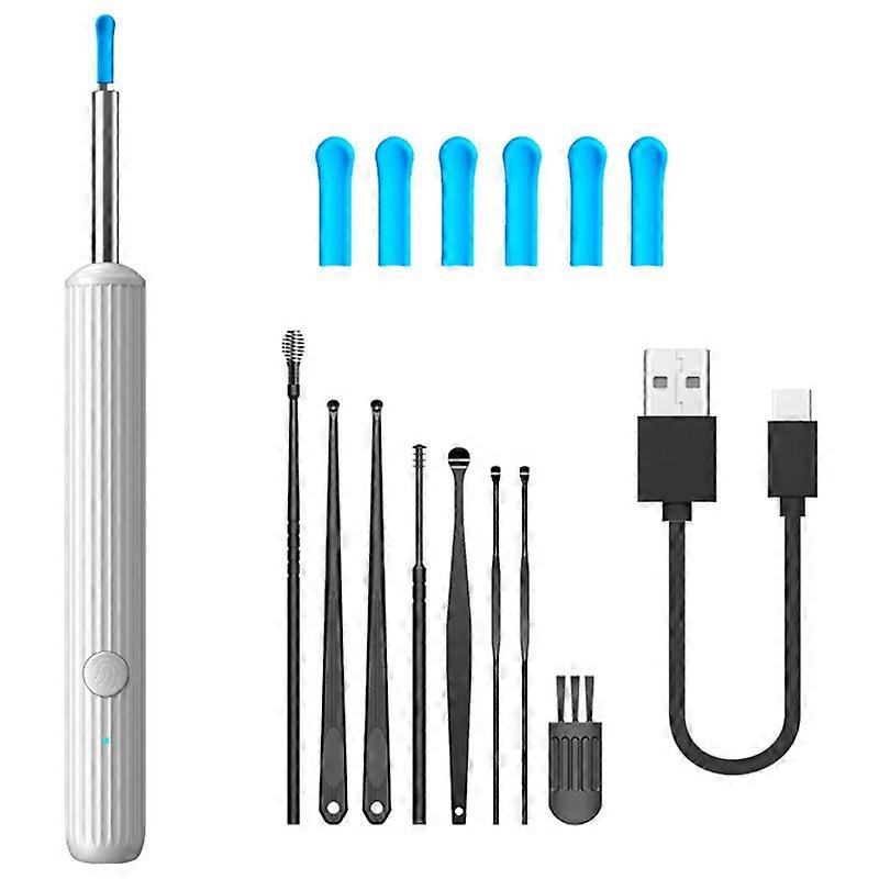 Visual Ear Cleaning Endoscope with LED Light Earwax Removal Tool Kit, Upgraded Version - White
