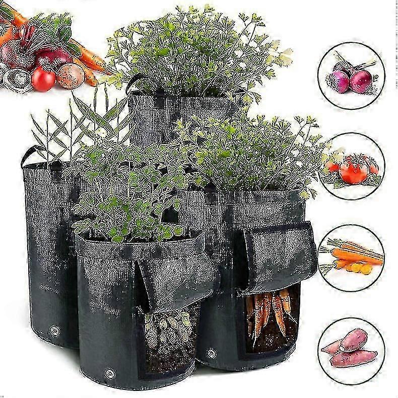 Vegetable and Fruit Growing Bags with Handles and Access Flap for Potato Tomato Carrot Onion