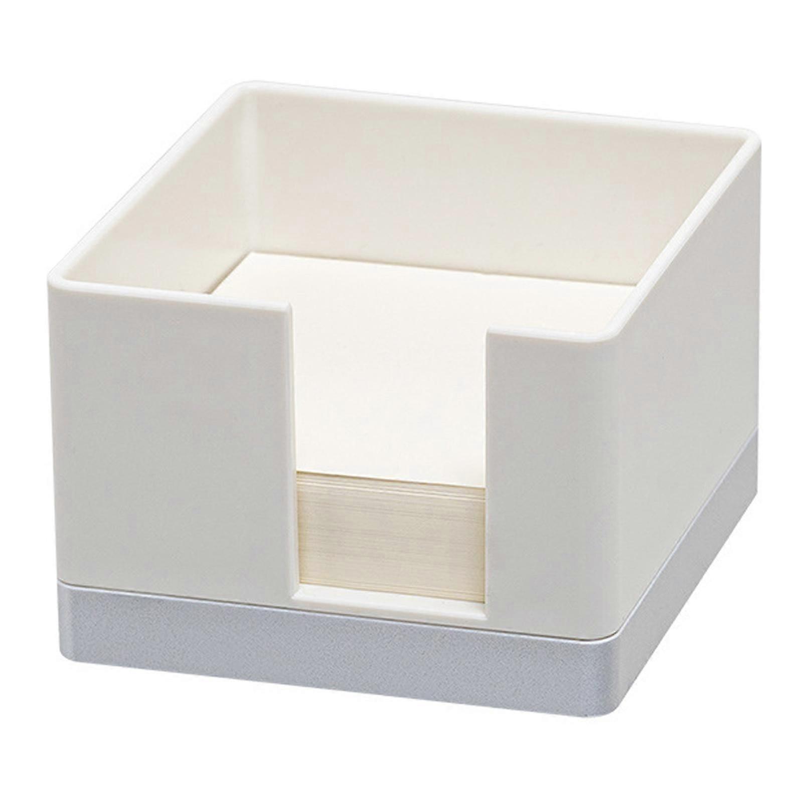 JIKAIX Storage Box Large Capacity Smooth Writing Plastic Portable Stationery Sticky Notes Cube Holder School Supplies well