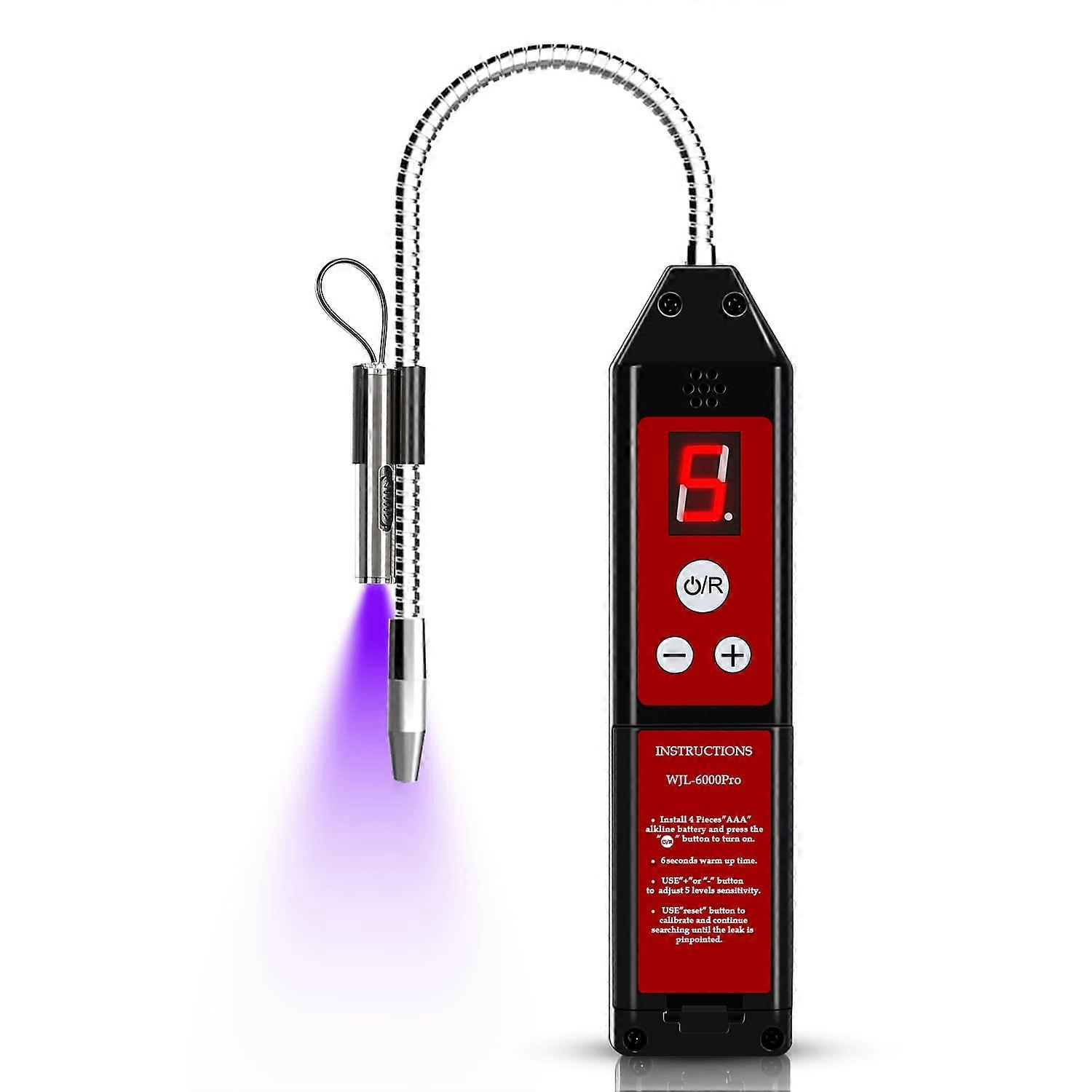 Refrigerant Leak Detector with LED Light, Halogen WJL6000PRO Leak Detector Freon Gas