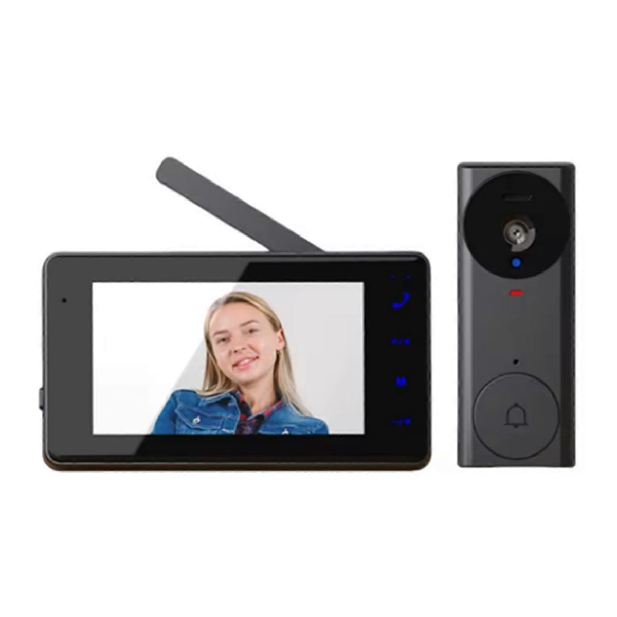 4.3 Inch IPS Screen Wireless Video Doorbell Infrared Night Vision
