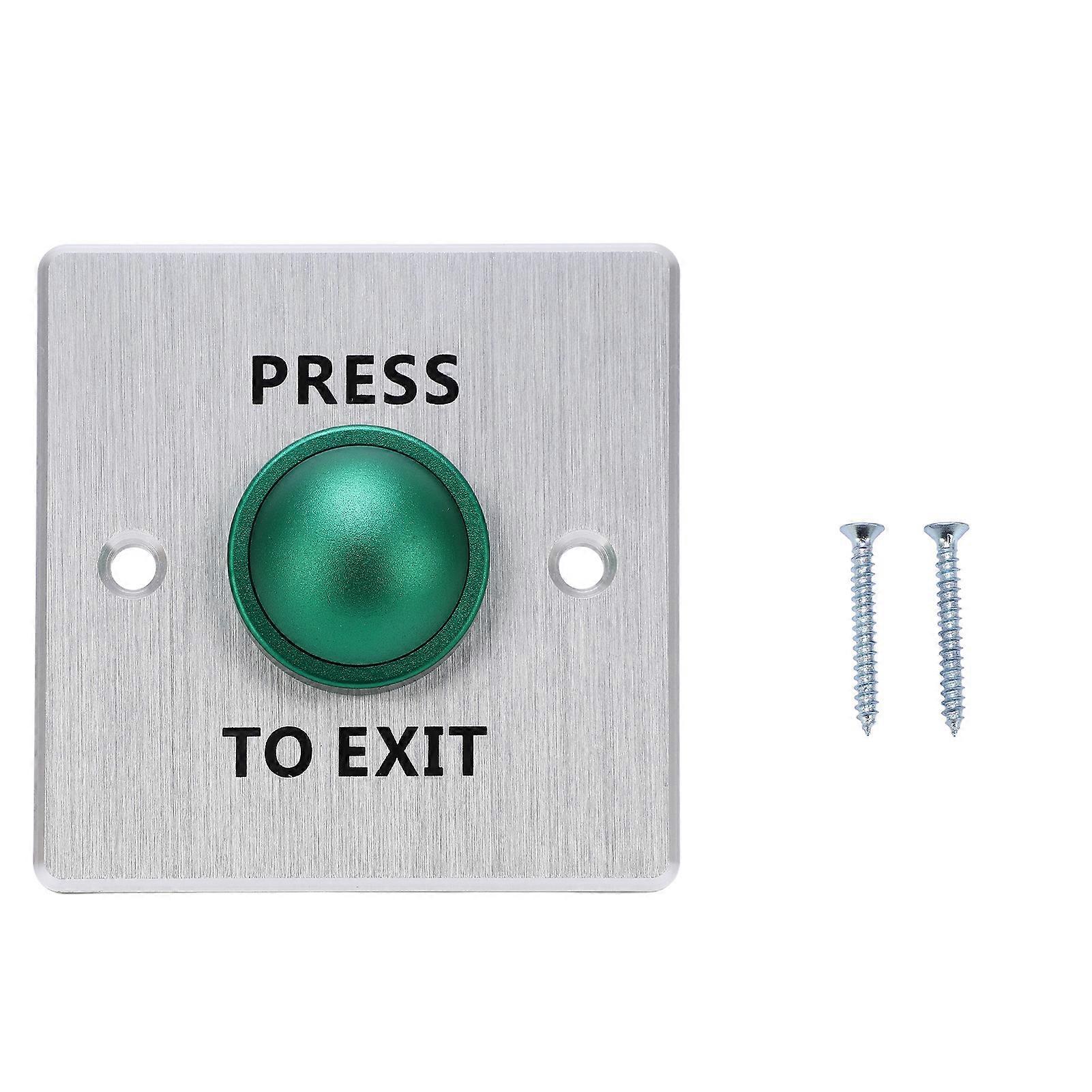 Stainless Steel Door Release Button 12-24V Push to Exit Switch NO NC COM for Access Control Panel System
