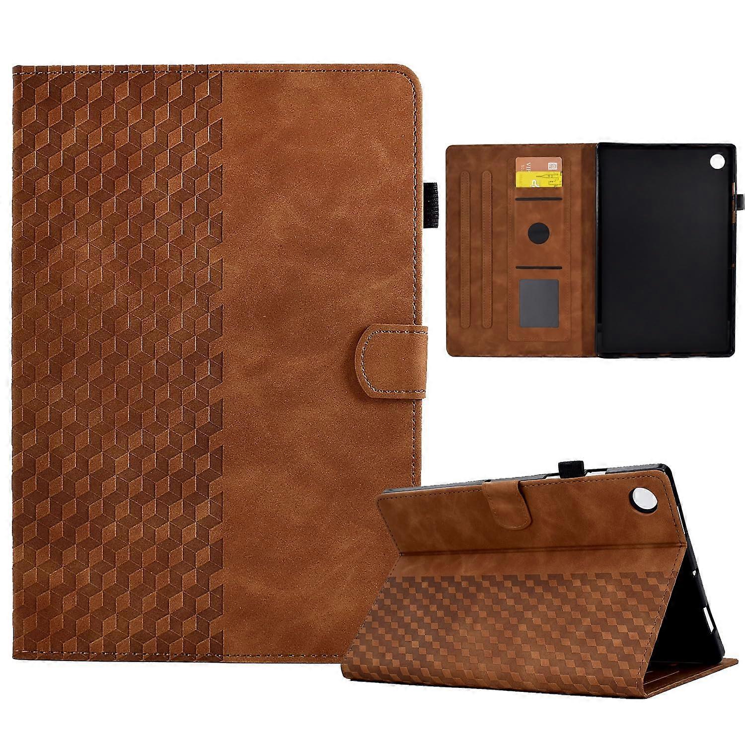 Case for Samsung Galaxy Tab A9 Plus 11 Inch 2023, Magnetic PU Leather Folio, Adjustable Stand, Brown Card Holder