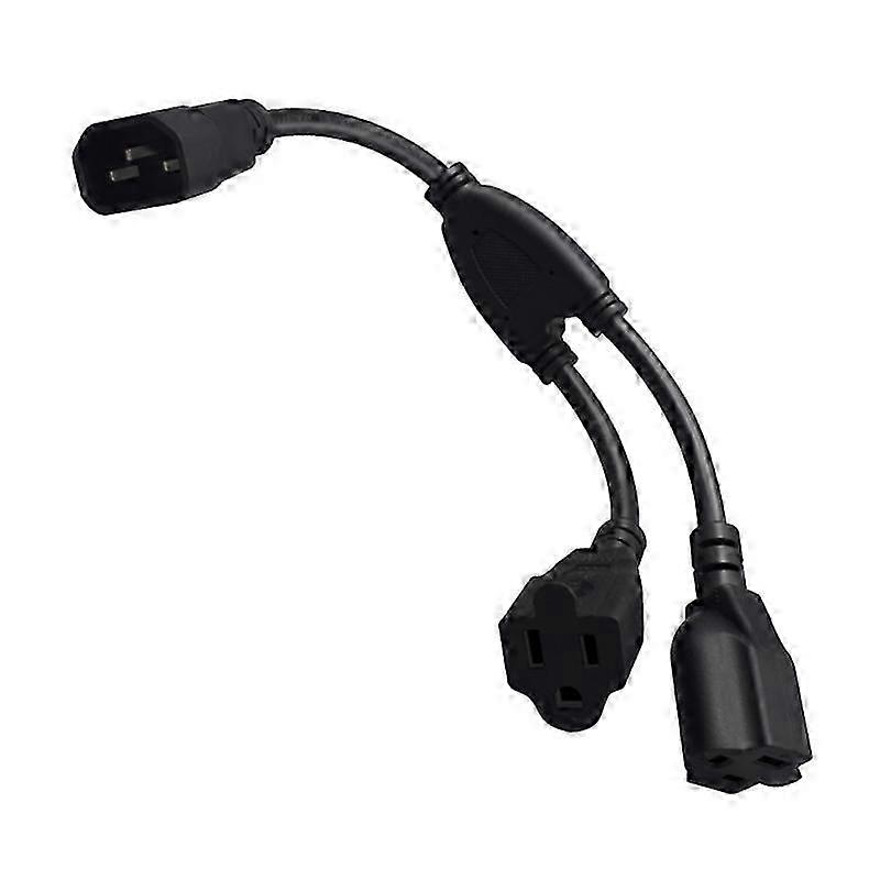 30cm C14 to Nema 2x5-15R Extension Cable Power Solution Wire for PDUs Computer