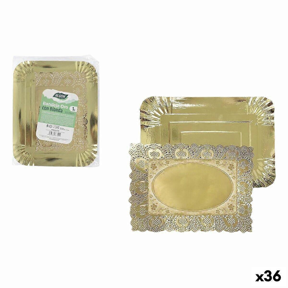 Snacktablett Algon Rechteckig 32 x 39 cm (36 Stück)