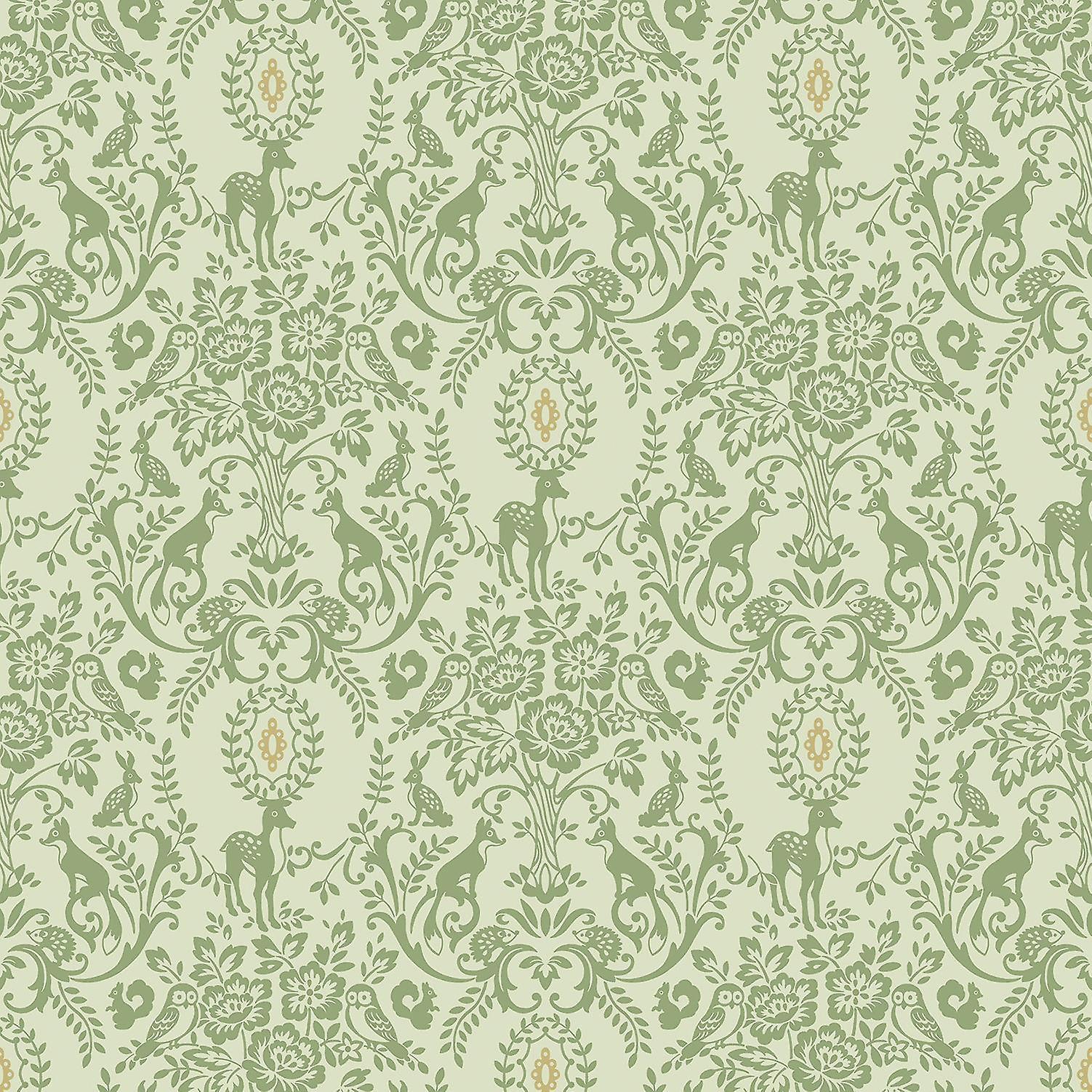 Jack 'n Rose Green Animals Wallpaper