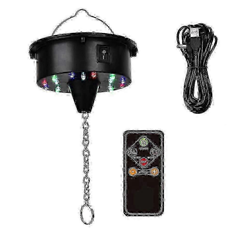 Obrotowe lampy silnikowe Disco Ball z pilotem, 18 diodami LED dla 12 16 20 24-calowego rotatora lustrzanej kuli (NotInc AG