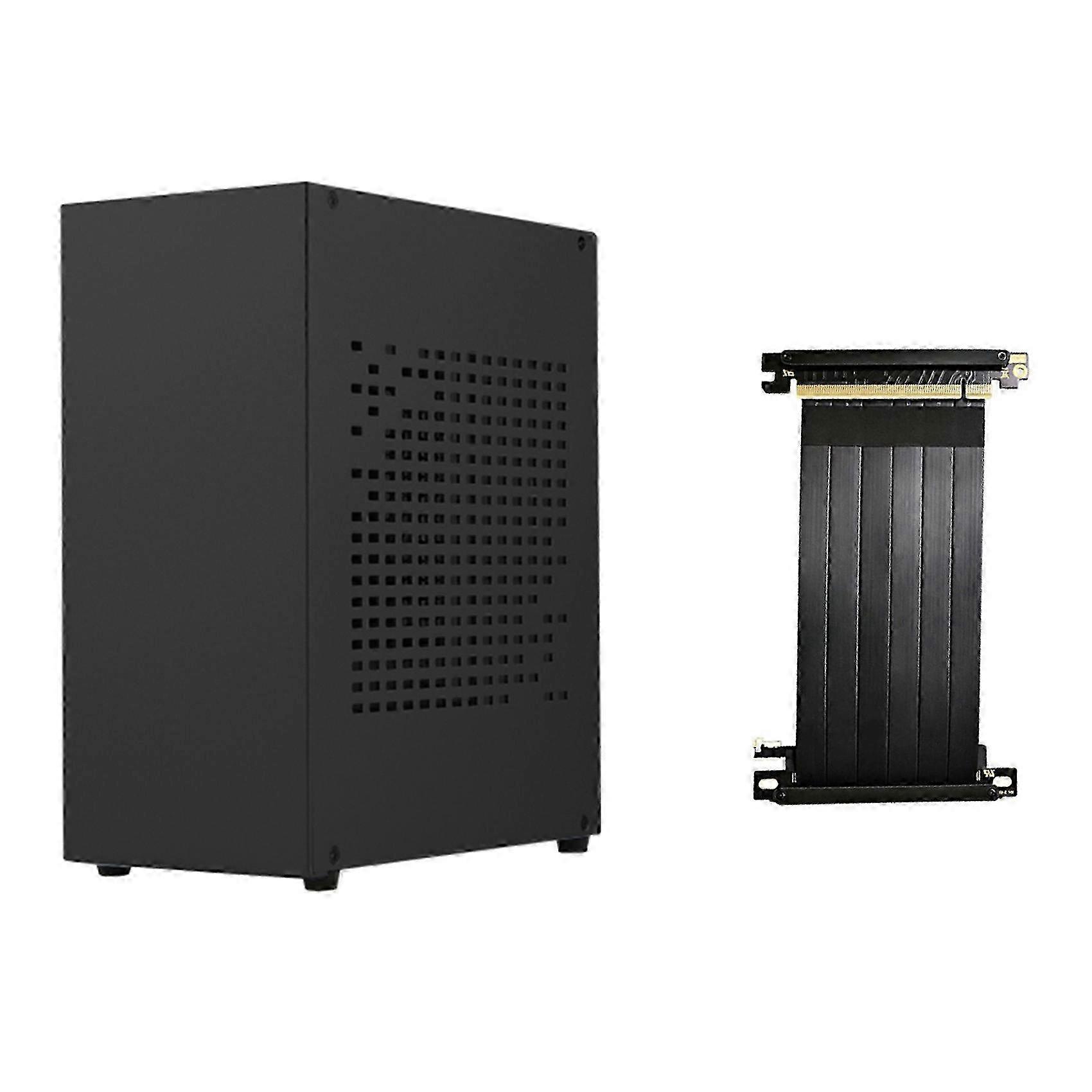 A07 Mini ITX Computer Case Chassis HTPC Case USB3.0 ITX Enclosure with Graphics Card Extension Cabl