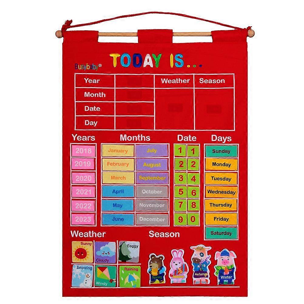 壁挂儿童天气季节日期月份儿童年早期教育学前日历