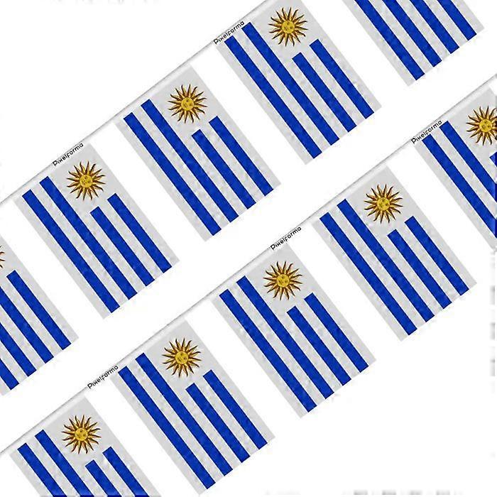 Garland – Flag of Uruguay – 14 x 21 cm – Polyester – To hang – 20 pieces