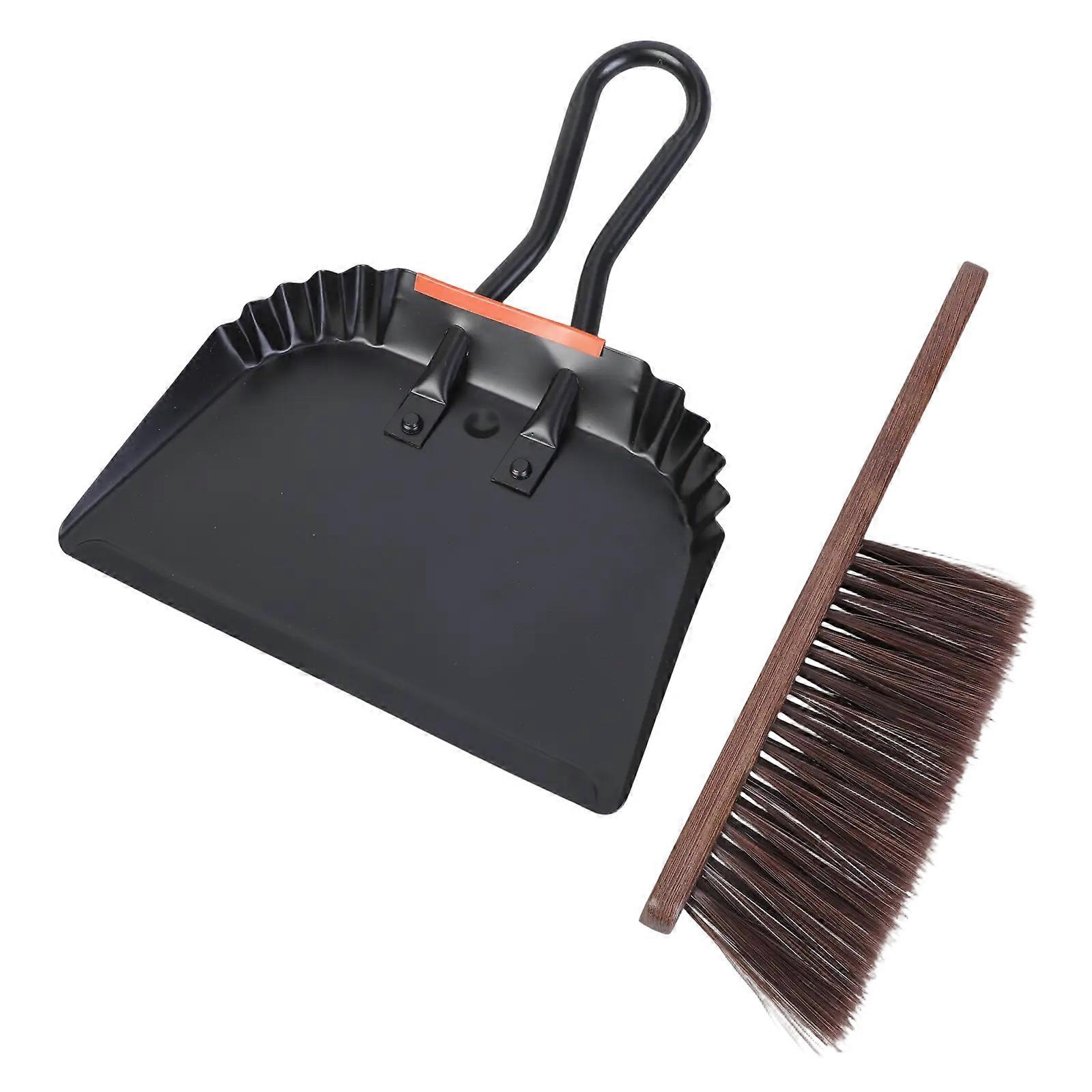 Metal Large Heavy Duty Dustpan and Broom Brush Set Handheld Cleaner Tool Kits for Easy Grasping and Efficient Cleaning