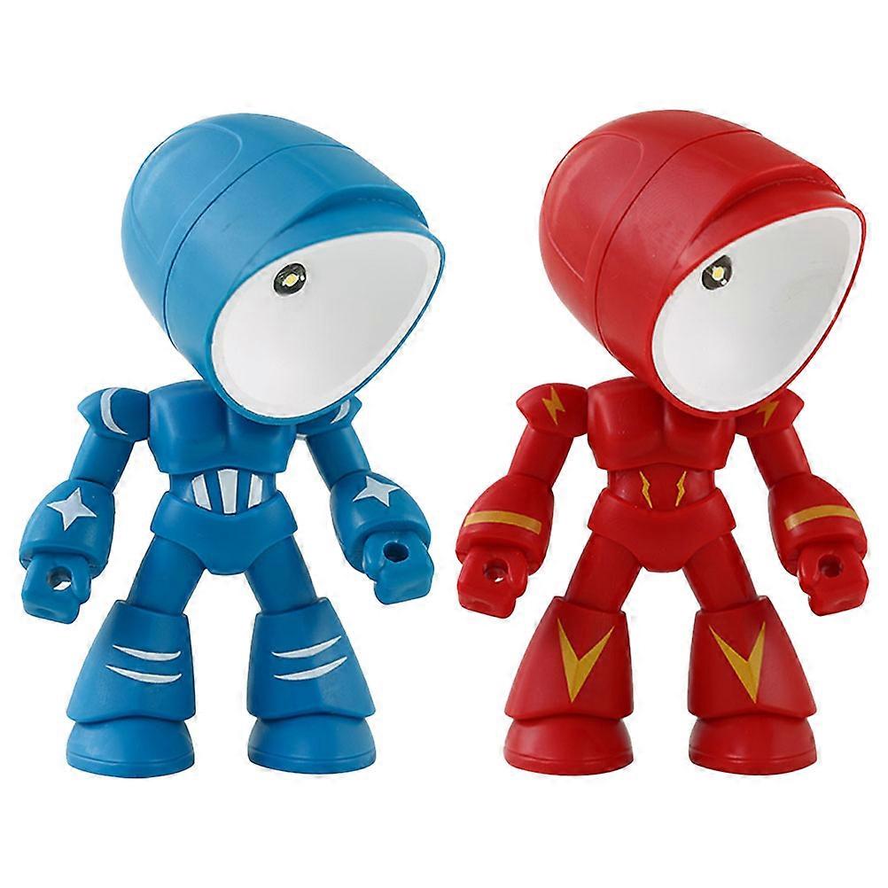 LED Night Light Robot Shaped Bedside Lamp Adorable Angle Desk Decoration Warm Glow for Bedrooms Holidays