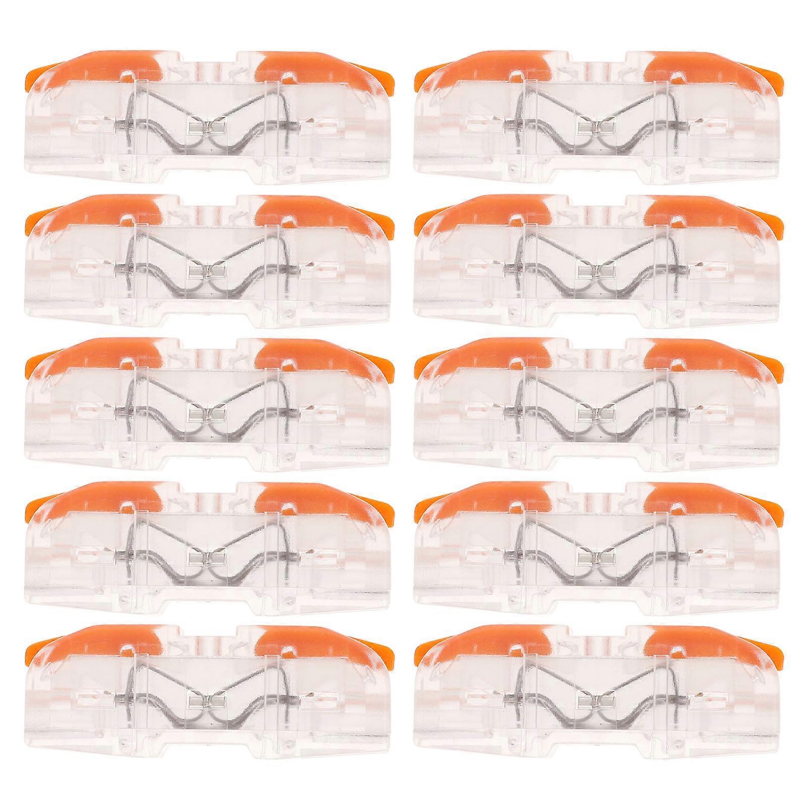 10pcs Lever Wire Connectors Quick Splice Terminals Copper Nylon for Solid Flexible Wiring